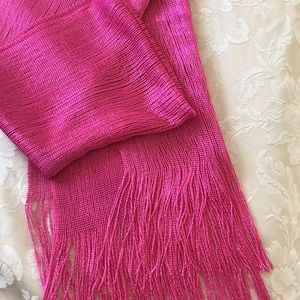 Hot Pink Scarf with fringe